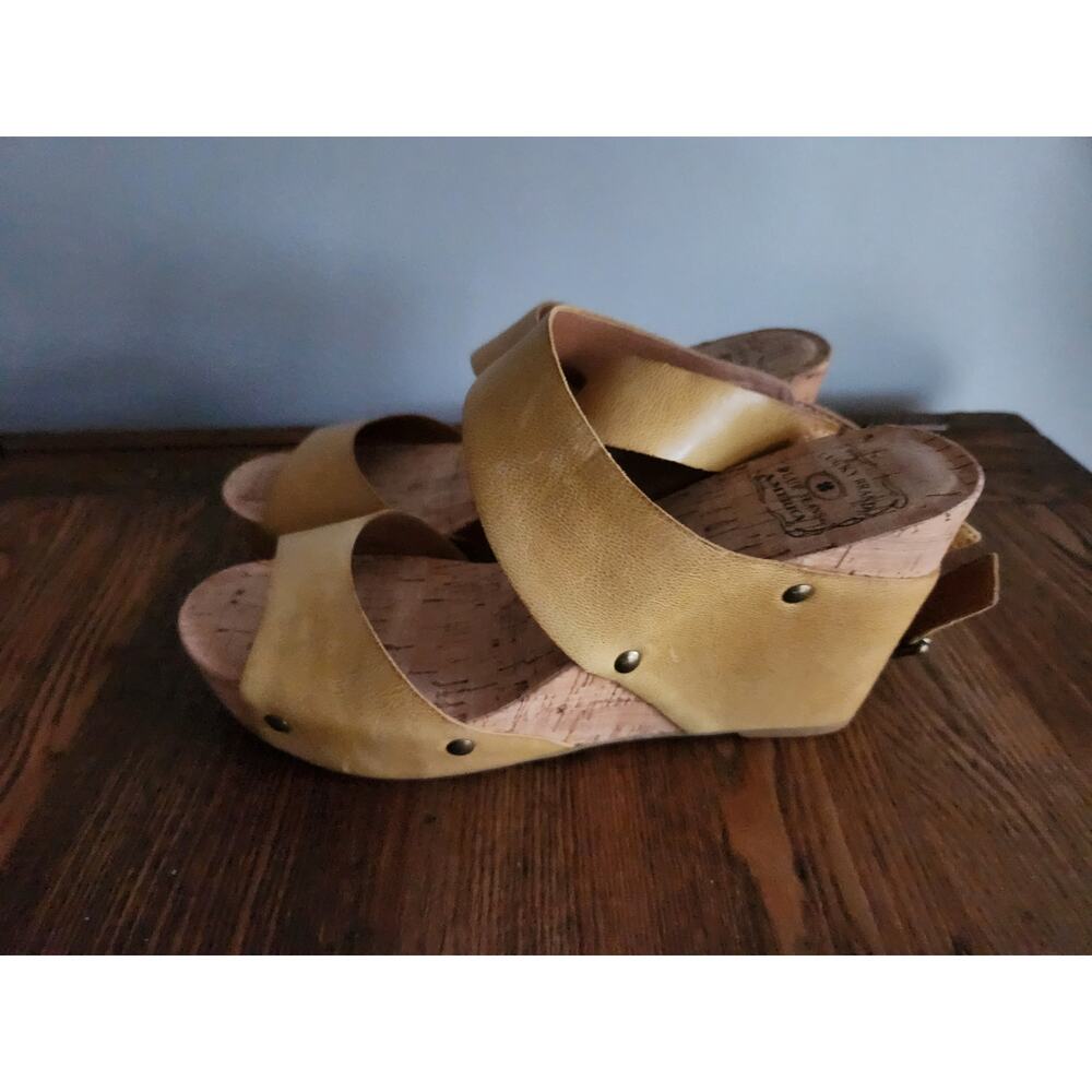 Lucky Brand LK-Moran (Cinnamon/Cosmo) Wedge Platform Strapped Sandal sz 7.5